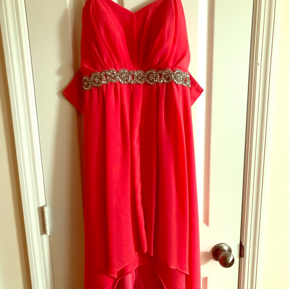 High Low Strapless Dress